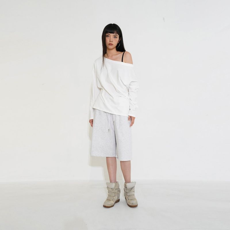 Recycle one- shoulder Tee 002
