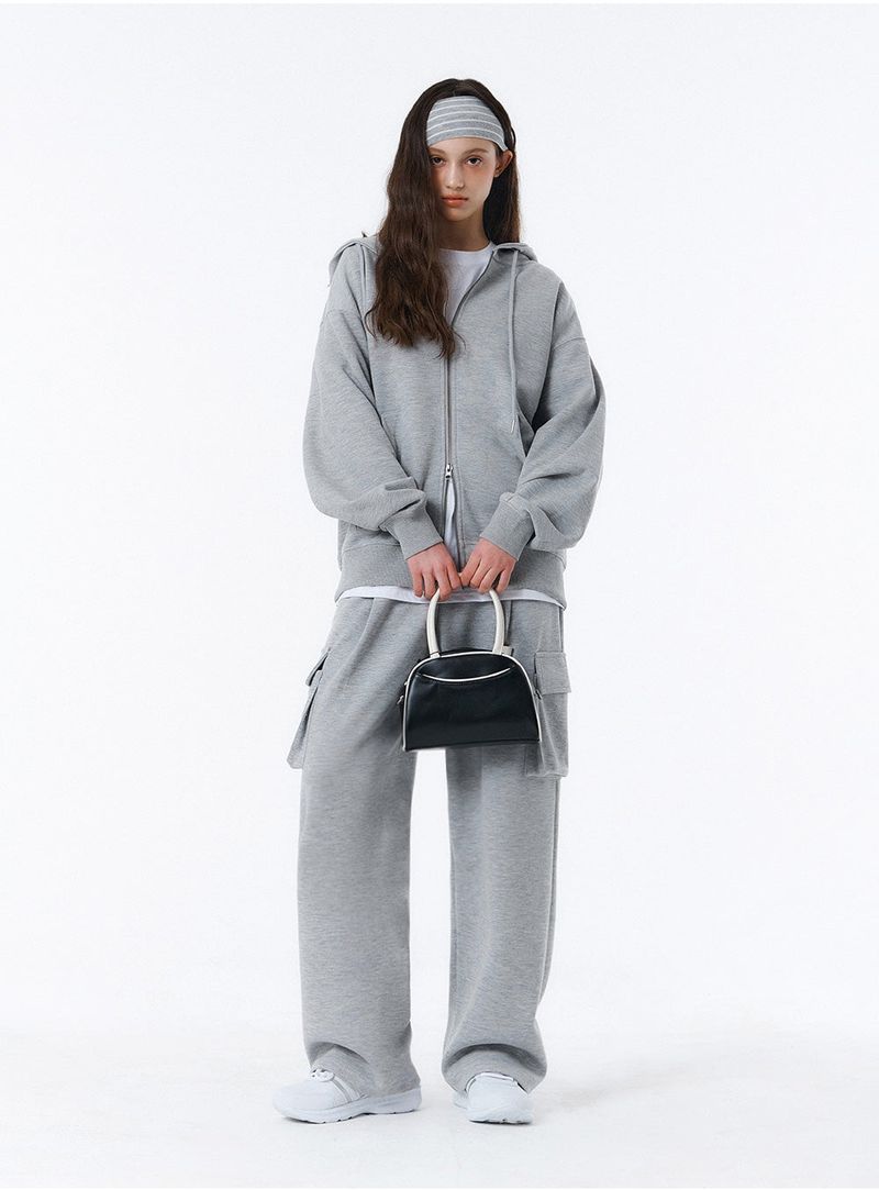 [Unisex] BASIC LINE ONE TUCK CARGO SWEAT PANTS (2color)