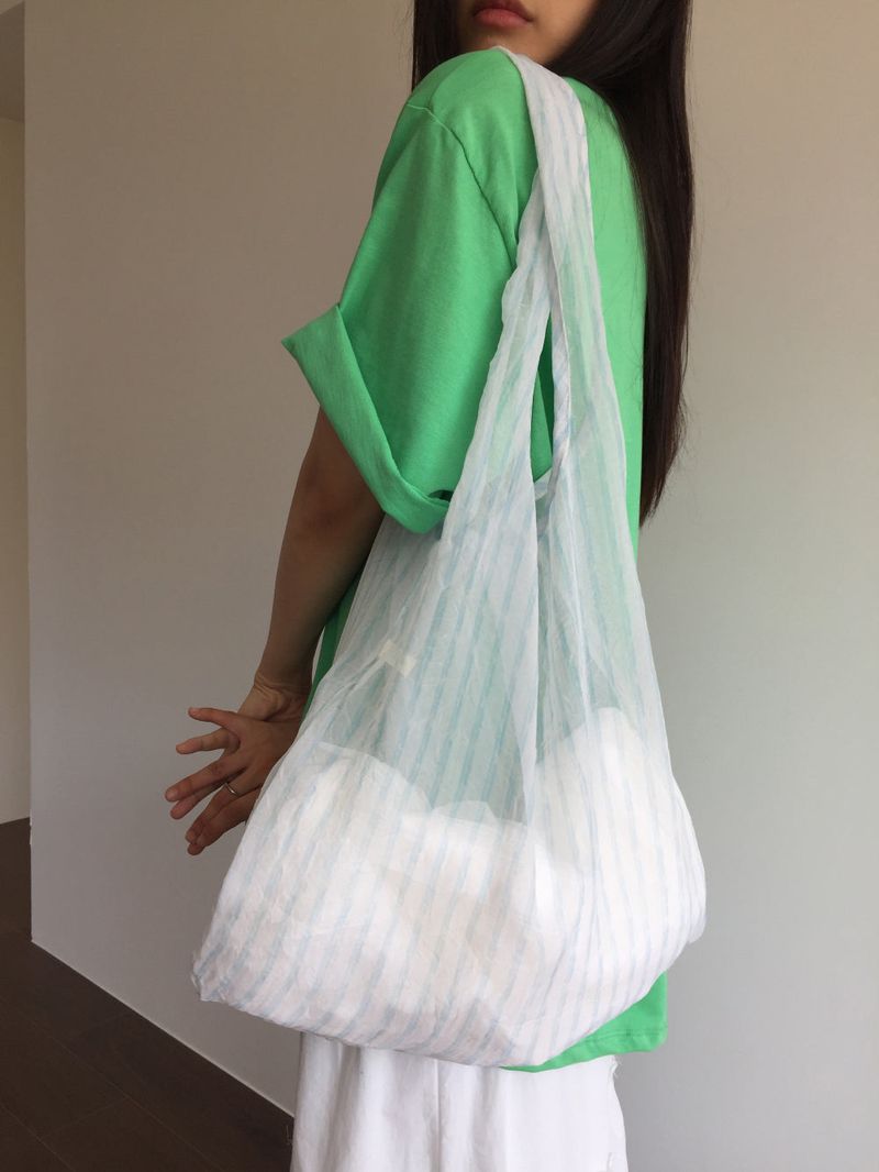 Clear Stripe Shoulder Bag (3color)
