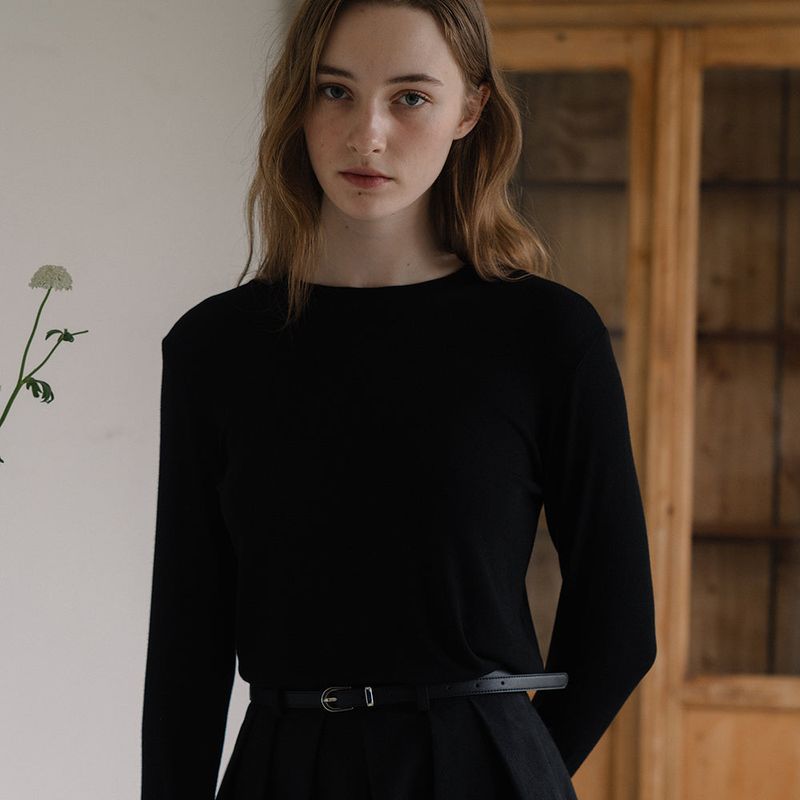 Soft Round T-shirt - Black