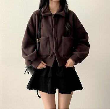 Mori soft fleece pocket jacket