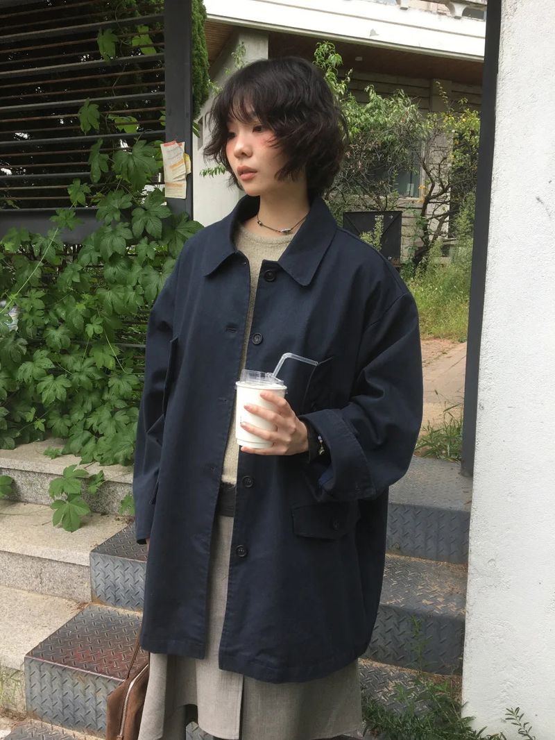 Yorin button half knit (3color)