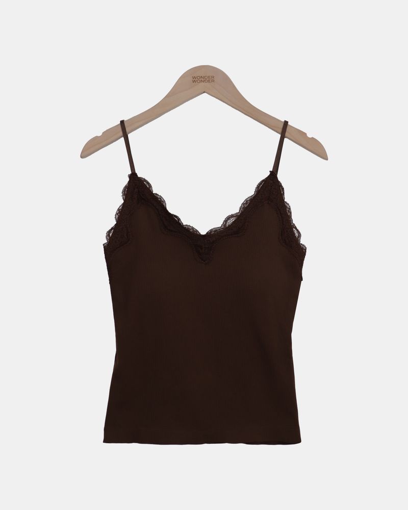 Metil Lace Cap Sleeveless Top