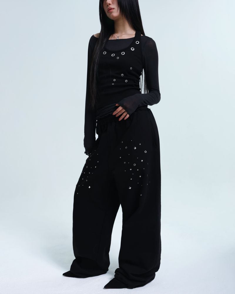 aldiyouu（アルディユー）の「Stud String Sweatpants - Black（Pants）」
