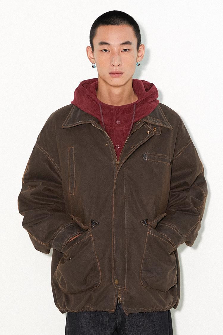 PHYS（フィズ）の「Barn Feng Shui Washed Metal Layer Barn Jacket Quilted Cotton Coat（Jackets/Outerwear）」