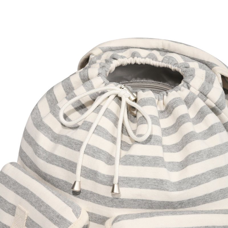 STRIPE PATTERN BACKPACK [IVORY]
