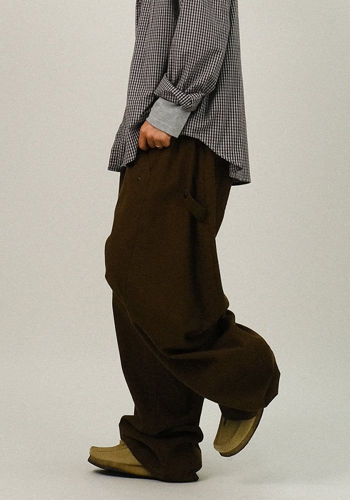 SEMIKAJI（セミカジ）の「DB Cotton Belted Panel Banding Pants（Pants）」