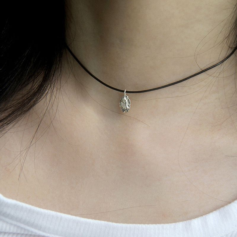 [CCNMADE] LEATHER SILVER NECKLACE 2 (4Type)