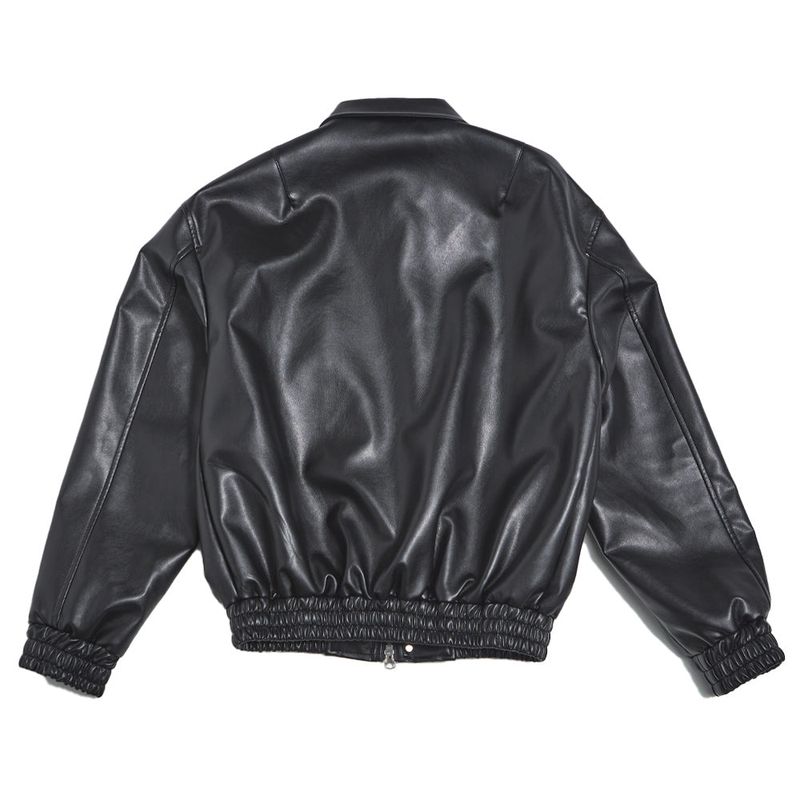 faux leather bomber jacket_bk