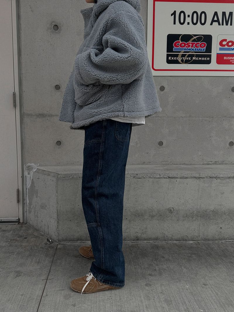 ASCLO ウェーブラインプットデニムパンツ (2color)