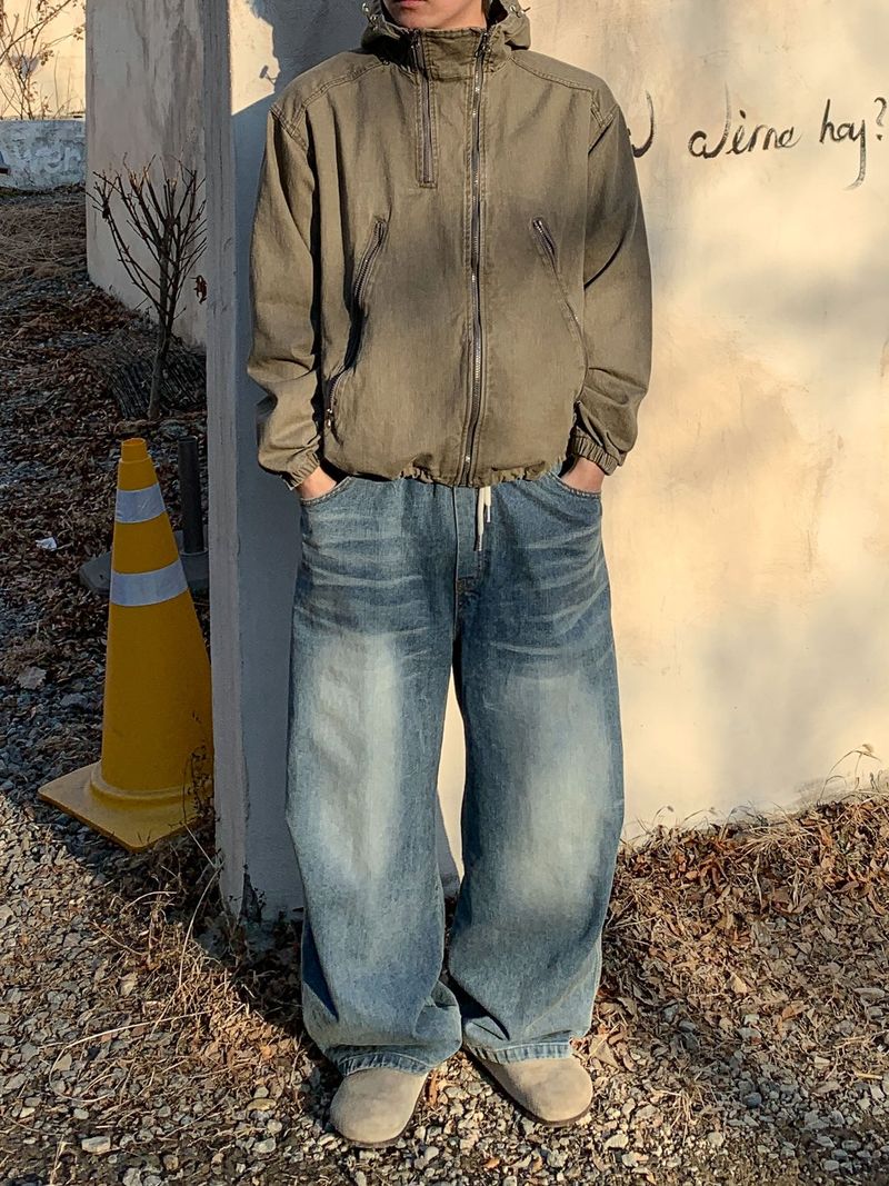 Mile Wash Carpenter Banded Denim