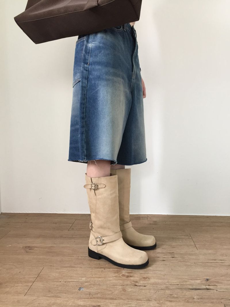Salty Bermuda Denim Pants (1color)