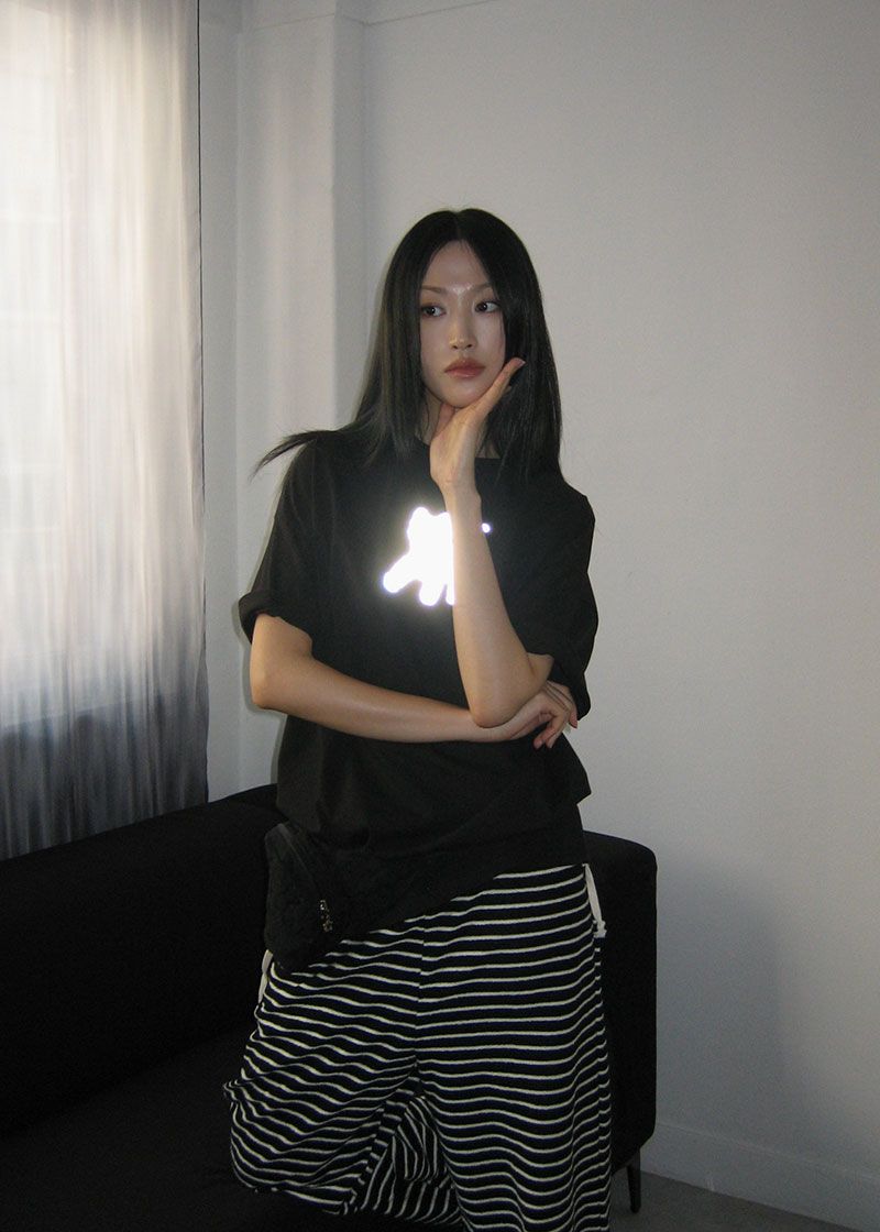 TERRY STRIPE PANTS