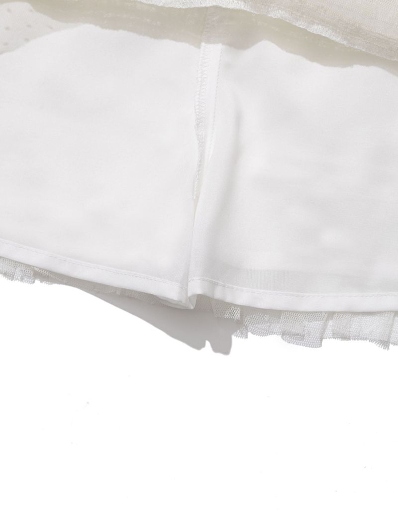 DOT MESH CANCAN SKIRT(IVORY)