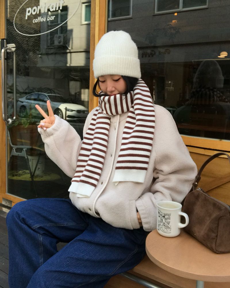 [ORIGINAL] Cable Wool Fleece Jumper