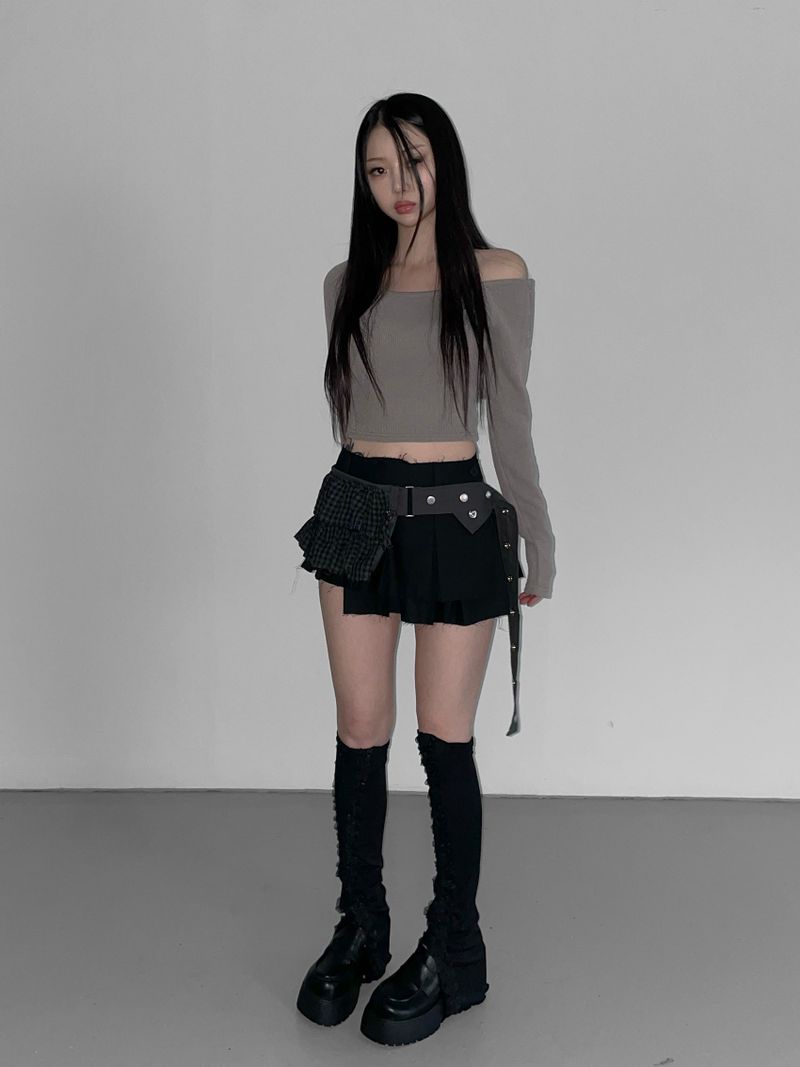 sibooya check belt bag(2 color)