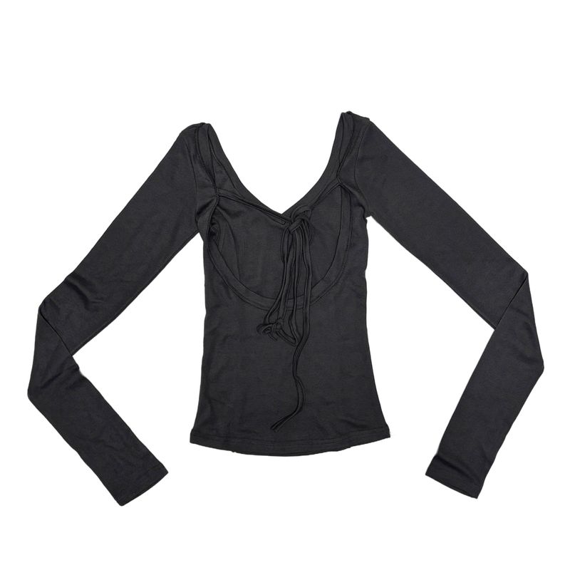 Back strap V neck T