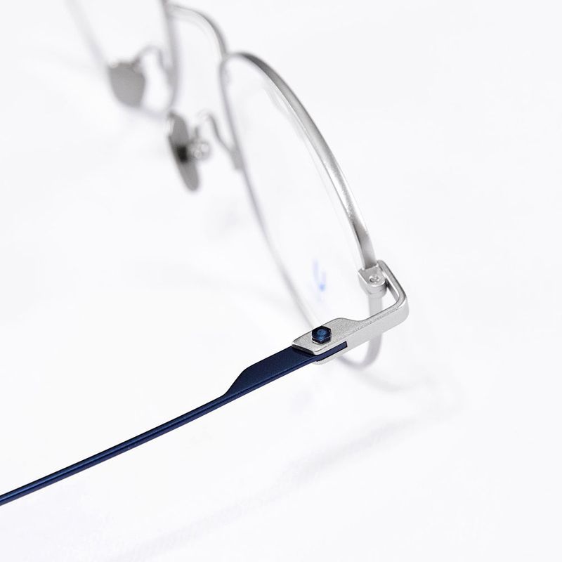 Knouun Round titanium glasses CODE. 103. B Silver
