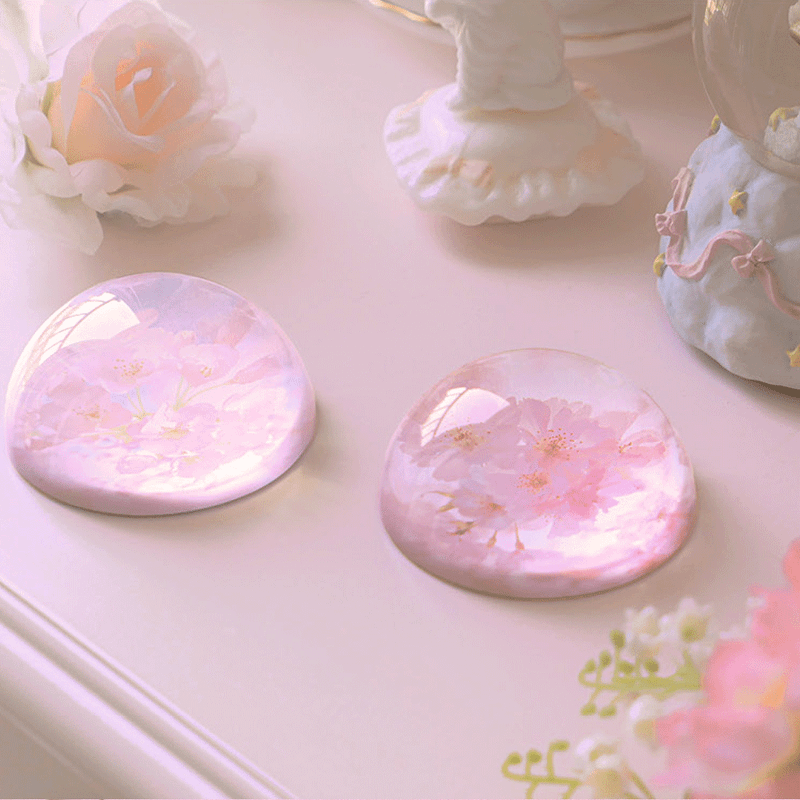 Cherry blossom glass paper weight