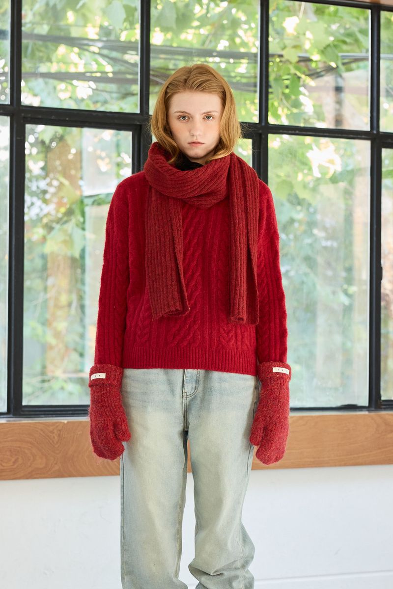 ARIKIM（アリキム）の「JUICY ROUND KNIT / RED（Tops）」