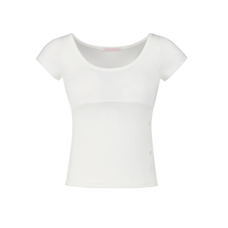 ツイニー ボタン Tシャツ [WHITE]