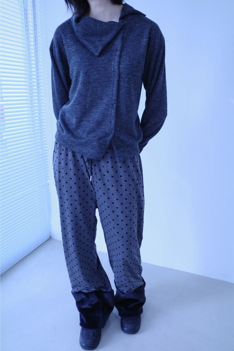 Yuse unbal button cardigan