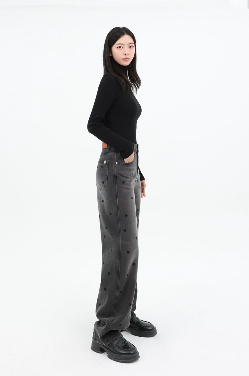 DOT PRINT STRAIGHT DENIM code 26002