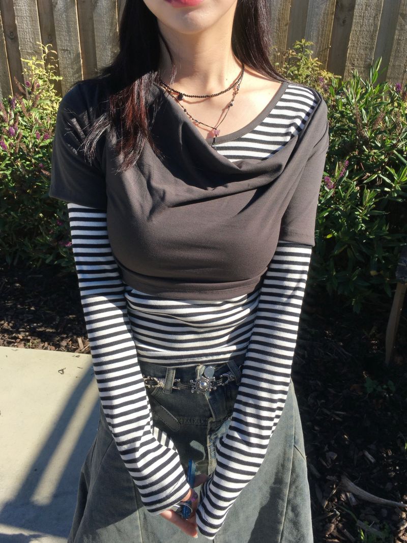 Draped Layered T-Shirt (2c)