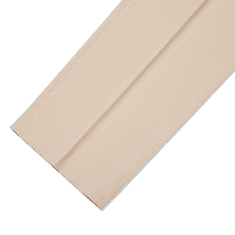 COLLECTION BELT POINT TWO TUCK PANTS [BEIGE]