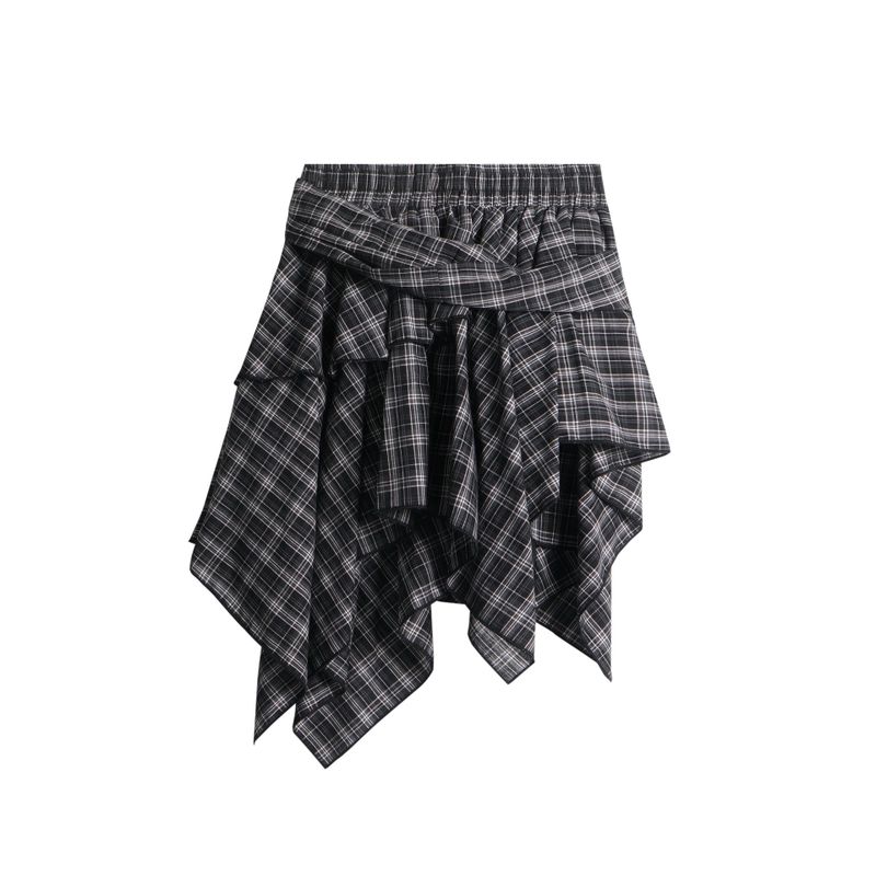 Cozy&Kitsch(コージーアンドキッチ)の「Cross Check Uneven Skirt 232514102(Skirts)」