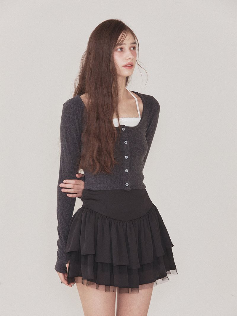 Luna cardigan set (Charcoal)