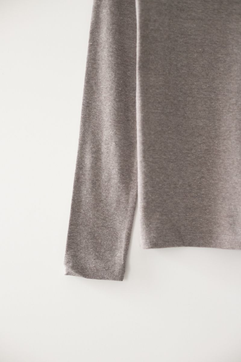 Basic turtle neck T-shirts (Mocha)
