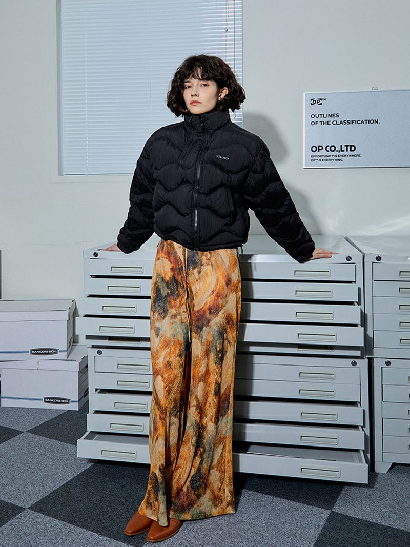 [LINE] Quilting Down Short Puffer Jacket