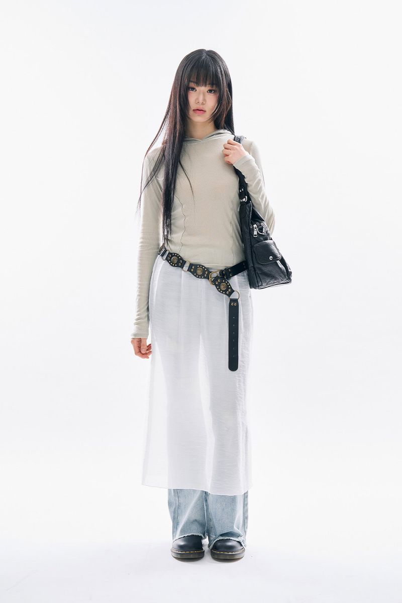 Raucohouse(ラウコハウス)の「Noah see-through hooded t-shirt(Tops)」