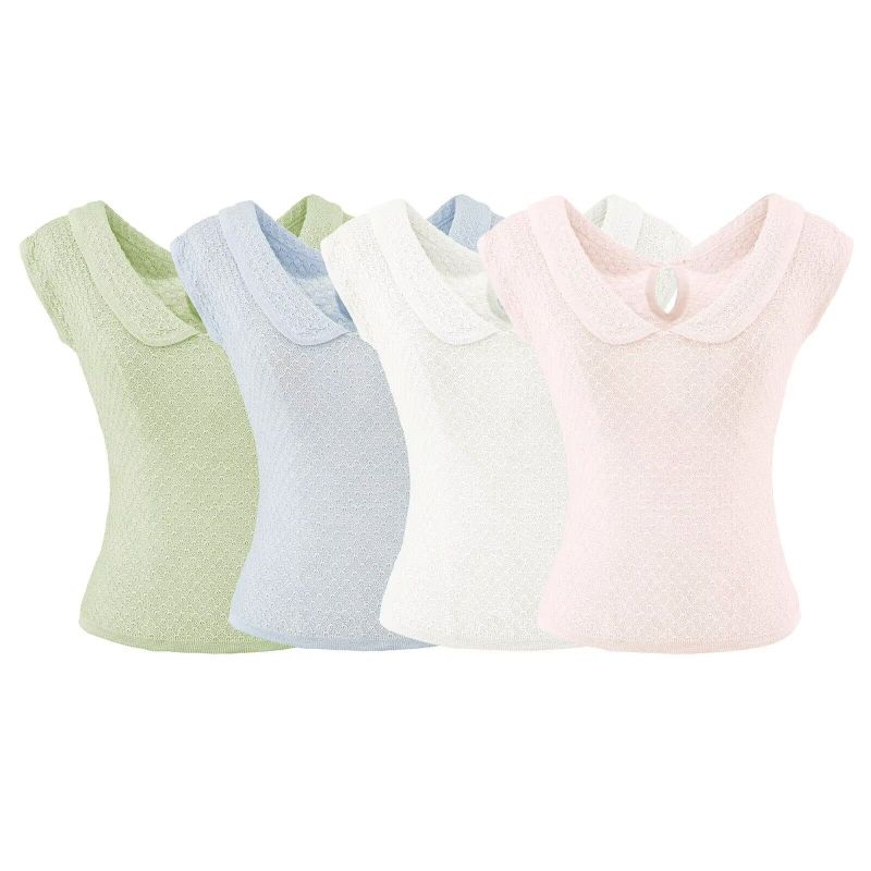 Luelle Eyelet Collar Knit