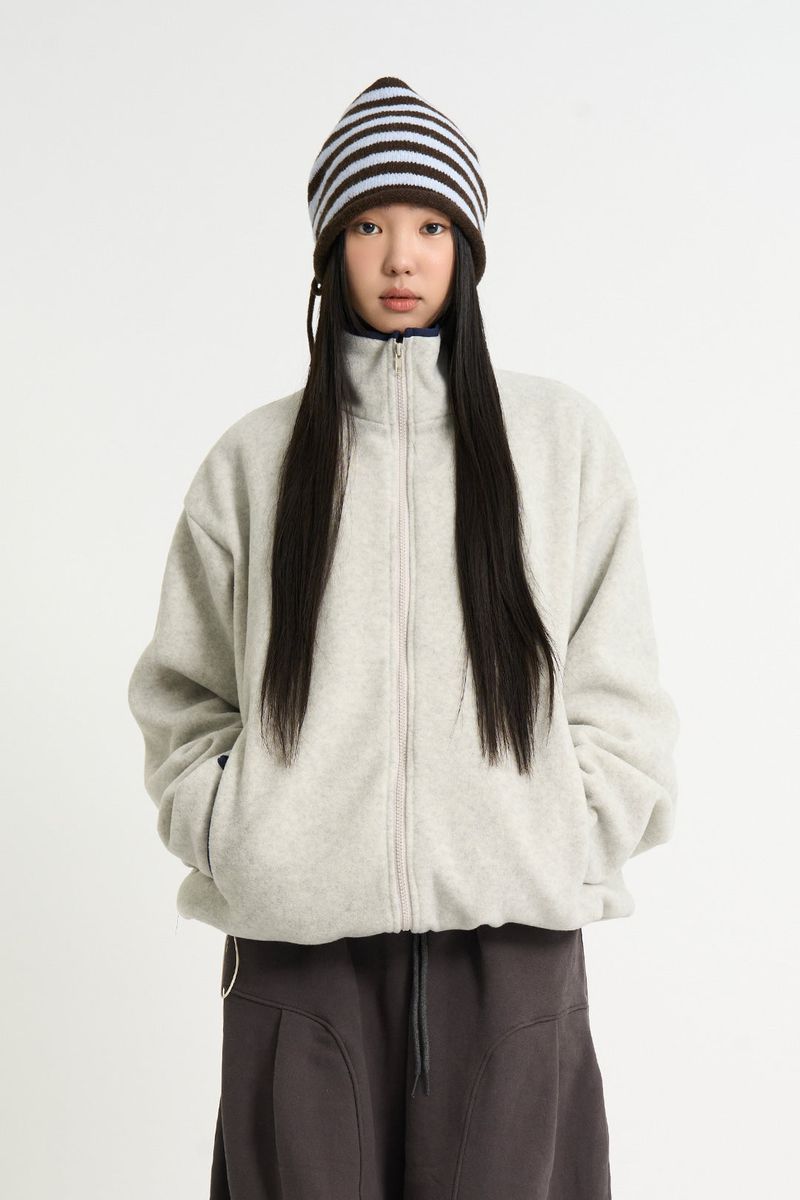 Naid fleece zip-up jumper