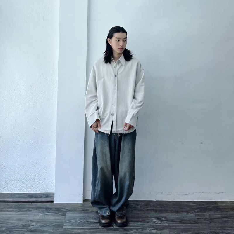ローヘムドロップショルダーシャツ