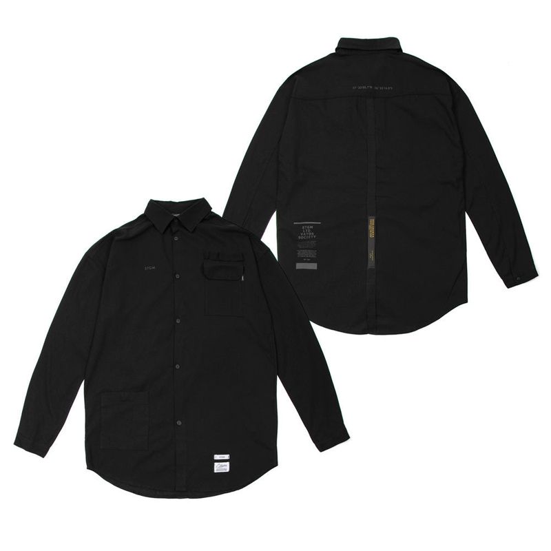 TECH LINEN OVERSIZED SHIRTS OLIVE