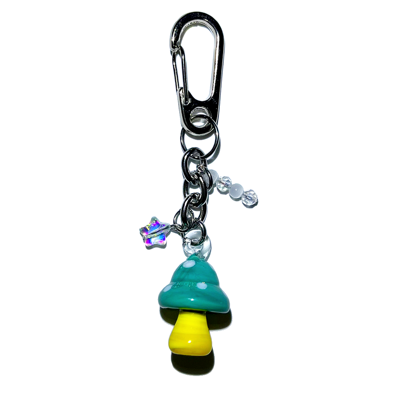 Trippy mushroom keychain