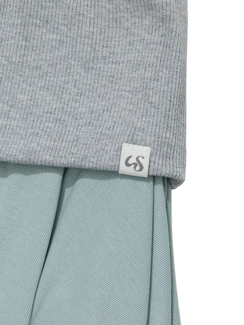 SOFT CONTRAST FLARE SKIRT(MINT)