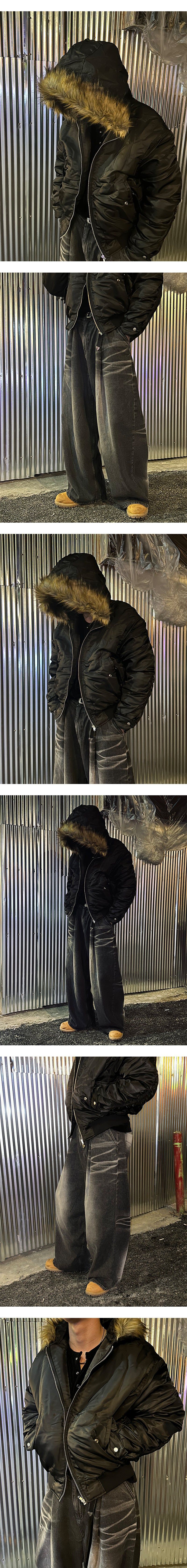 [F/W] Real fur ma-1padding jumper(3color)