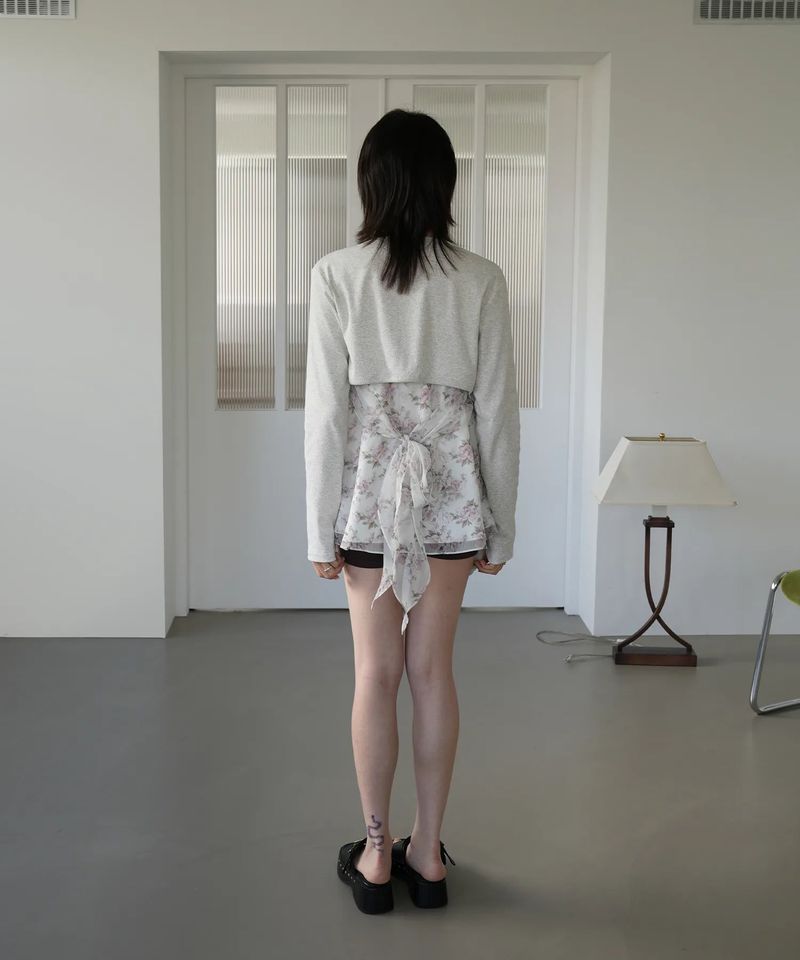 CottonSpan Bolero Top (2sizes) - Melange