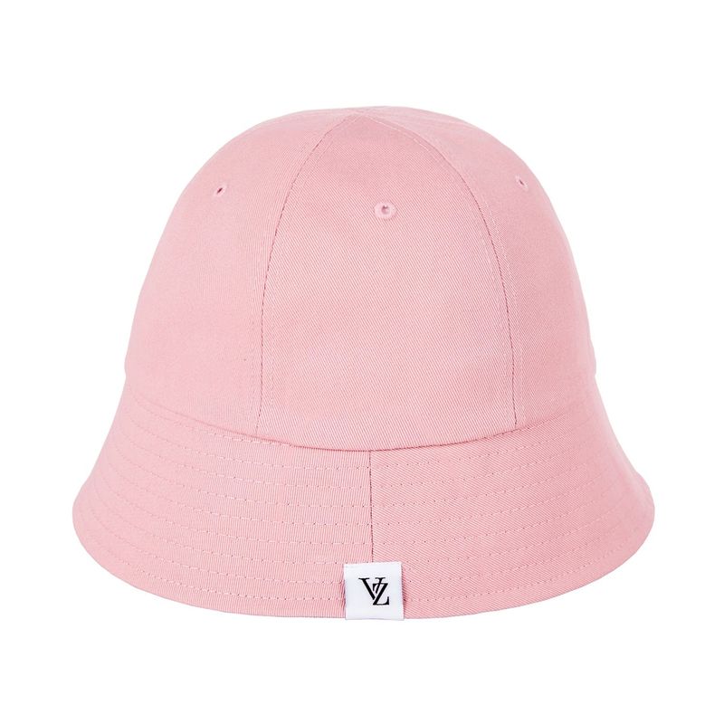 Monogram Label Round Bucket Hat Pink