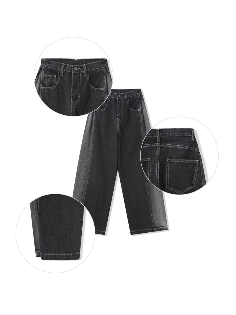 dual-washed denim pants(2colors)