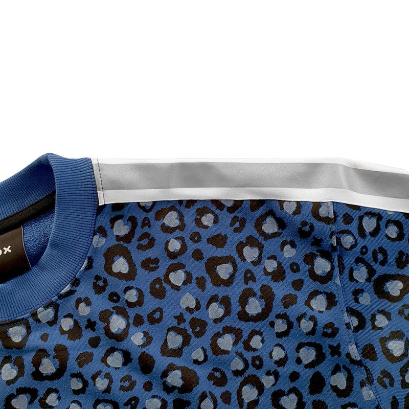 Leopard Sweatshirt (Blue) *reflective tape