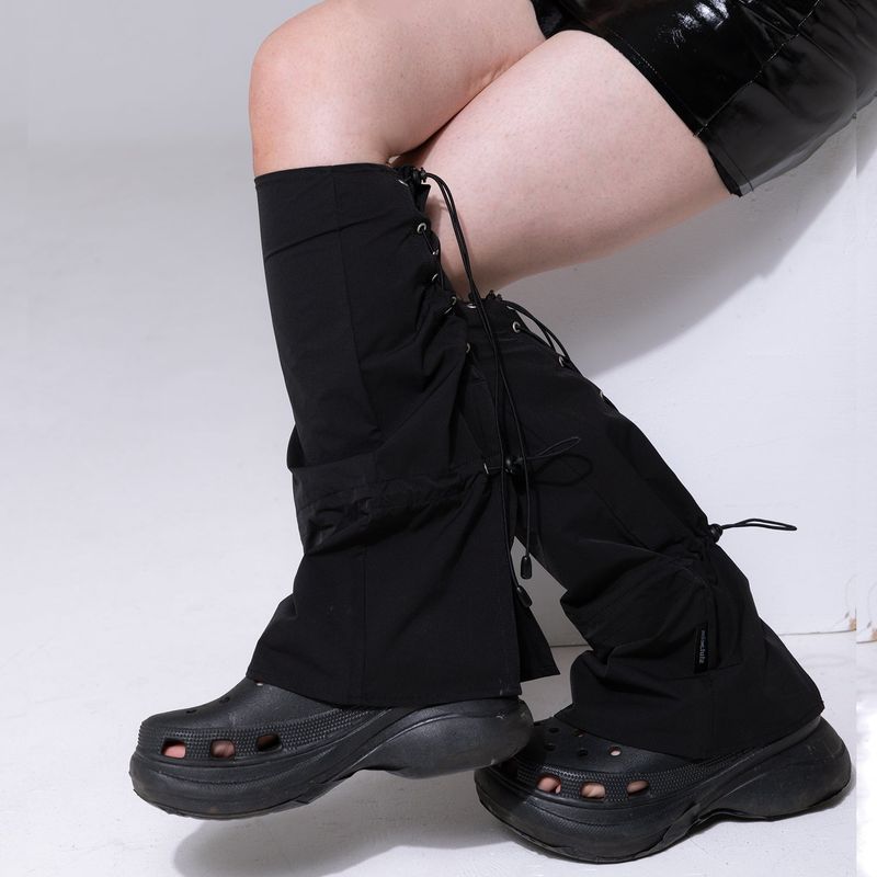 Boxer Sneakers Leg Warmers Black