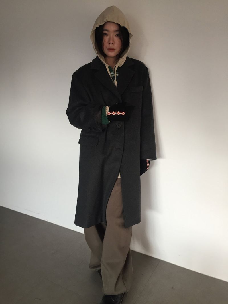 Wool Blend Essential Long Coat (2 Colors)