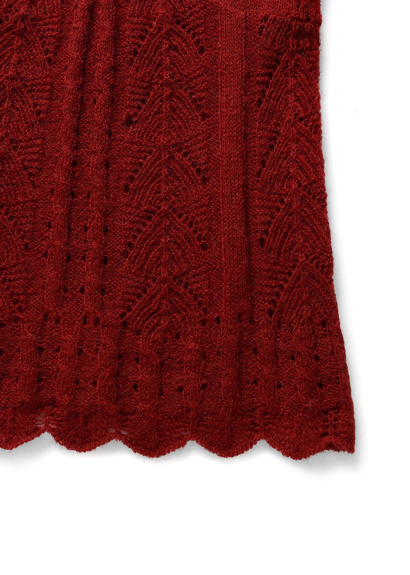 Ribbon sleeveless knit_red