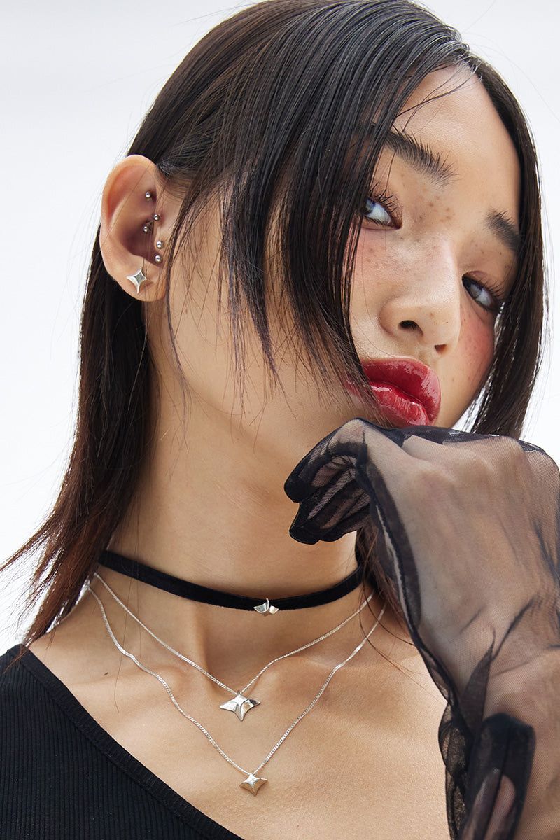 SHINE STAR SINGLE EARRINGS (M)