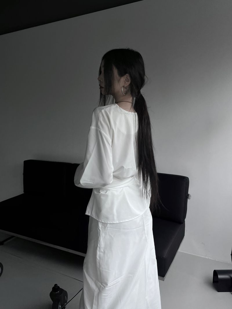 twin sheer belted set-up (4color)